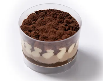 Tiramisu layered with espresso-soaked cake, mascarpone, and cocoa, a smooth and bold Italian dessert with balanced richness.